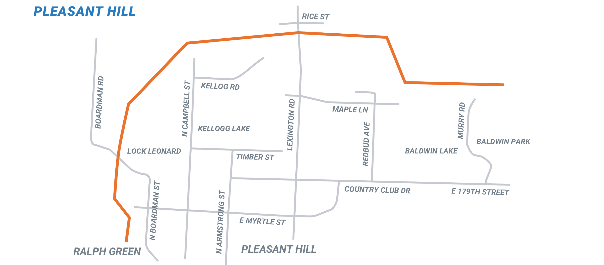Pleasant Hill upgrade map