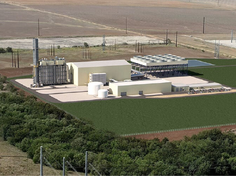 Rendering for new natural gas plant in Sumner County, Kansas